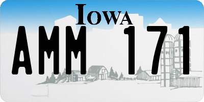 IA license plate AMM171
