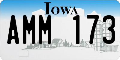 IA license plate AMM173