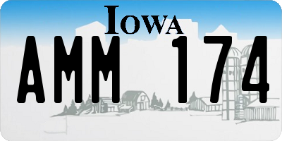 IA license plate AMM174