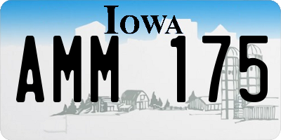 IA license plate AMM175