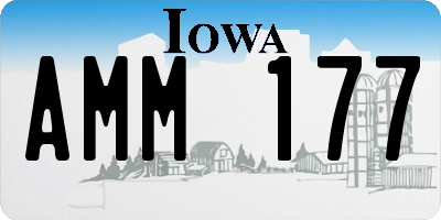 IA license plate AMM177