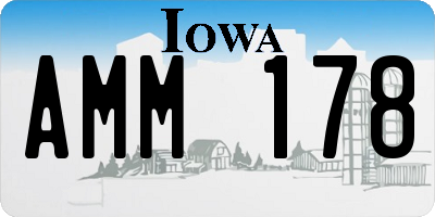 IA license plate AMM178