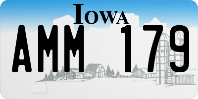 IA license plate AMM179