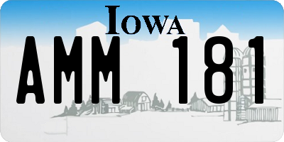 IA license plate AMM181