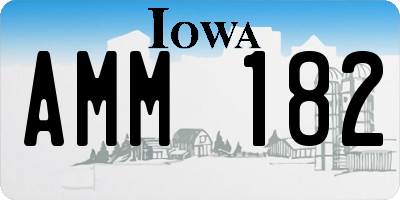 IA license plate AMM182