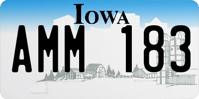 IA license plate AMM183