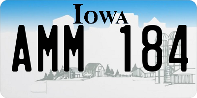 IA license plate AMM184