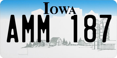 IA license plate AMM187