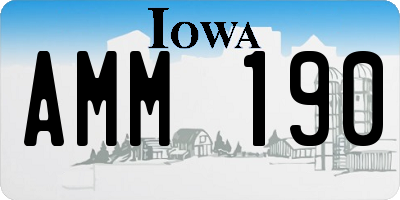 IA license plate AMM190