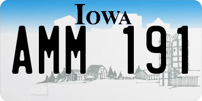 IA license plate AMM191