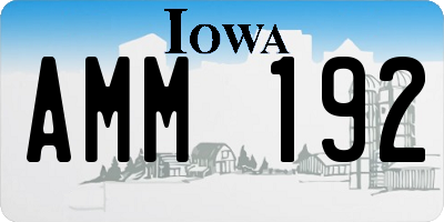 IA license plate AMM192