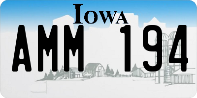 IA license plate AMM194