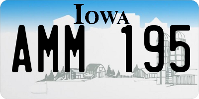 IA license plate AMM195