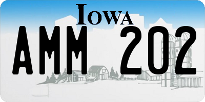 IA license plate AMM202