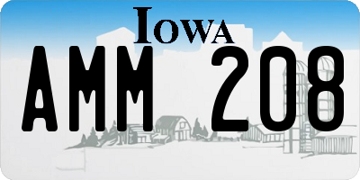 IA license plate AMM208