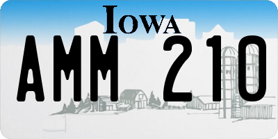 IA license plate AMM210