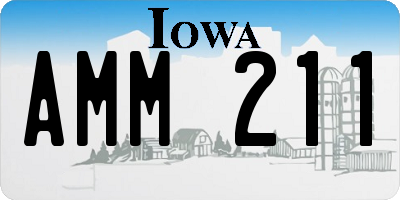 IA license plate AMM211