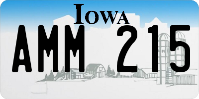 IA license plate AMM215