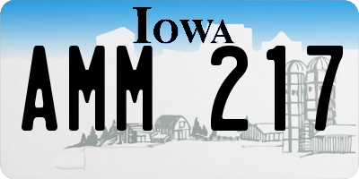 IA license plate AMM217