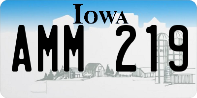 IA license plate AMM219