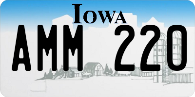 IA license plate AMM220