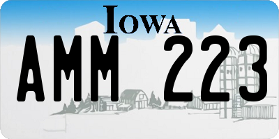 IA license plate AMM223