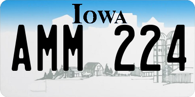 IA license plate AMM224