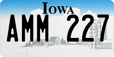IA license plate AMM227