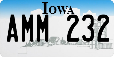 IA license plate AMM232