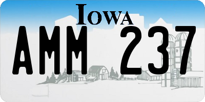 IA license plate AMM237