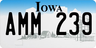 IA license plate AMM239