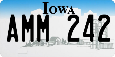 IA license plate AMM242