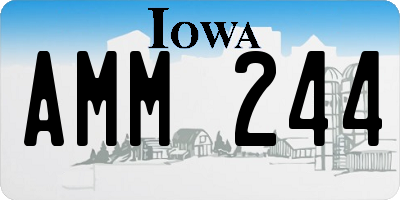 IA license plate AMM244