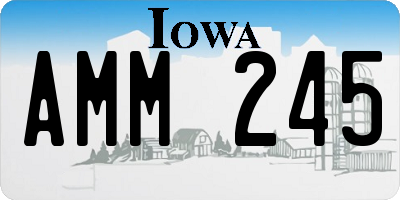 IA license plate AMM245