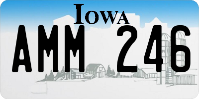 IA license plate AMM246