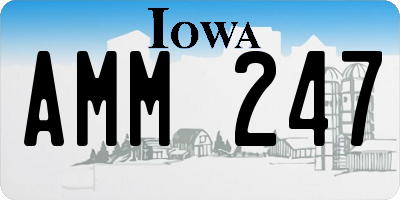 IA license plate AMM247