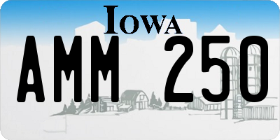 IA license plate AMM250