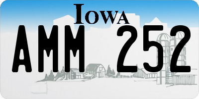 IA license plate AMM252