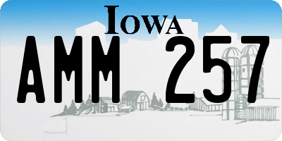 IA license plate AMM257