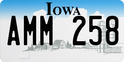 IA license plate AMM258
