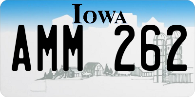 IA license plate AMM262