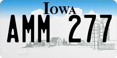 IA license plate AMM277