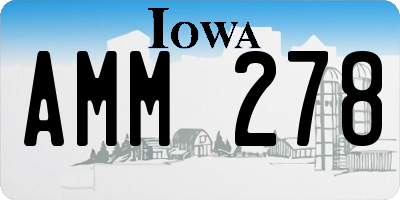 IA license plate AMM278