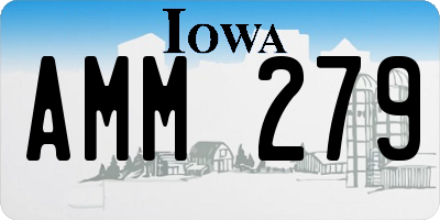 IA license plate AMM279