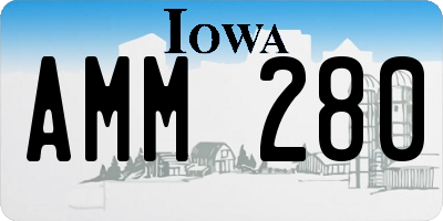IA license plate AMM280
