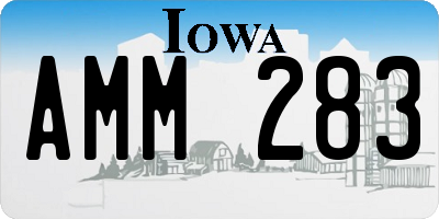 IA license plate AMM283
