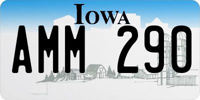 IA license plate AMM290