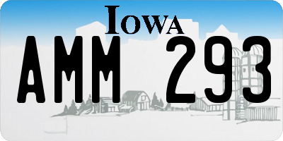 IA license plate AMM293