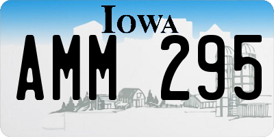 IA license plate AMM295