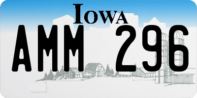 IA license plate AMM296